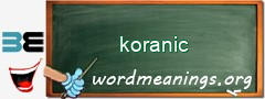 WordMeaning blackboard for koranic